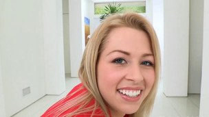Dreamy blonde schoolgirl acquires fucked in a varsity jacket